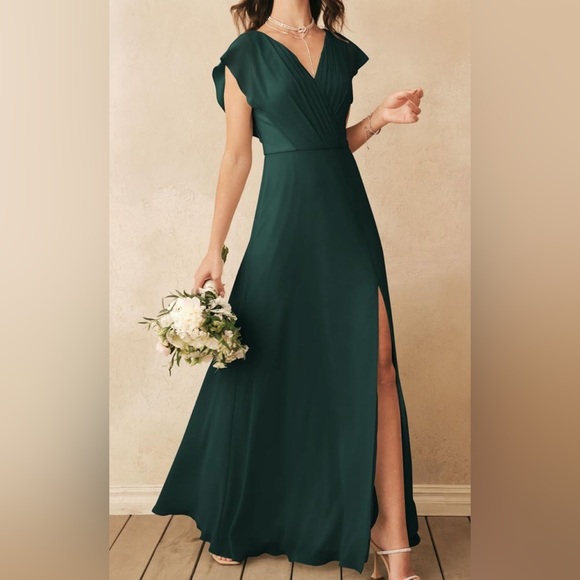 AW Kathy Dress - Bridesmaid Wedding Guest - Color : Dark emerald - Size 14 - New - Picture 6 of 8